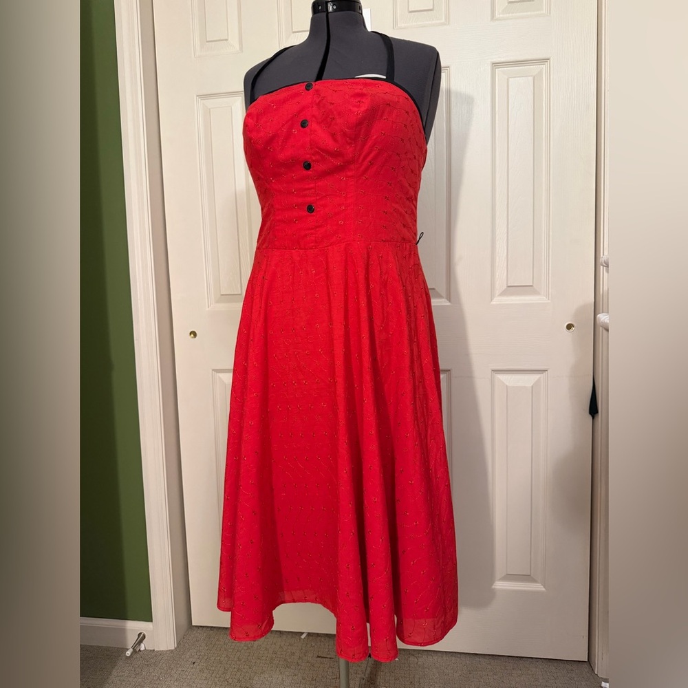 Stop Staring Red Retro Style Dress